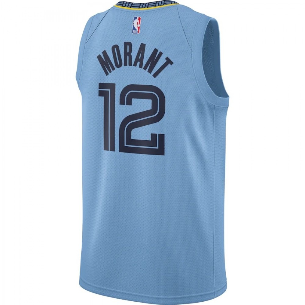 Men's Memphis Grizzlies Ja Morant Jordan Light Blue 2020/21 Swingman Jersey - Statement Edition-Pro Kit Vault | Brand New 26/27 Sports Jerseys